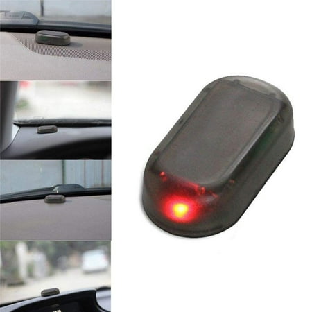 

Car Warning Light Car Alarm Device Solar Power Simulated Dummy Alarm Warning Anti-Theft LED Flashing Security Light