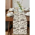 thumbnail image 4 of Table Runner Dresser Scarves 90 Inch Long, Retro Wild Monochrome Mushroom Linen Dining Table Runners Seamless Plant on Beige Tabletop Scarf for Wedding Holiday Party Kitchen, 4 of 7