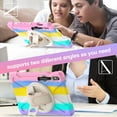 thumbnail image 7 of XYX Case for Samsung Galaxy Tab S9/Tab S9 FE 11.0 Inch with 360 Degree Rotating, Hand Strap, Shoulder Strap, Colourful Pink, 7 of 7