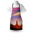 thumbnail image 3 of United States Apron Monument Valley West Mitten and Merrick Butte Sunset Utah Desert, Unisex Kitchen Bib Apron with Adjustable Neck for Cooking Baking Gardening, Dark Orange Pink Blue, by Ambesonne, 3 of 3