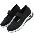 thumbnail image 2 of Willtoo Womens Wide Width Slip-On Orthopedic Sneakers - Arch Support Tennis, Hiking & Nurse Shoes, Non-Slip Work Shoes for Birthday Gifting Black 8.5 Wide, 2 of 6
