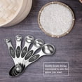 thumbnail image 3 of Cucharas medidoras de acero inoxidable, 5 uds., condimentos, especias, cabezales dobles magnéticos para cocinar, 3 of 5