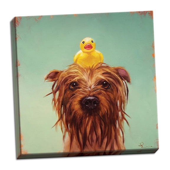 Gango Home Decor Vertical Bath Time by Lucia Heffernan (Ready to Hang); One 16x16in Hand-Stretched Canvas