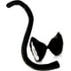 thumbnail image 1 of Juego de orejas y cola de gato negro con clip de orejas y cola larga para disfraz de cosplay de animales blanco y negro para mujeres/niñas/niños, Halloween,, 1 of 5
