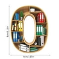 thumbnail image 3 of Book Lovers Heart Shaped Bookshelf Pendant Acrylic Ornament (H), 3 of 5