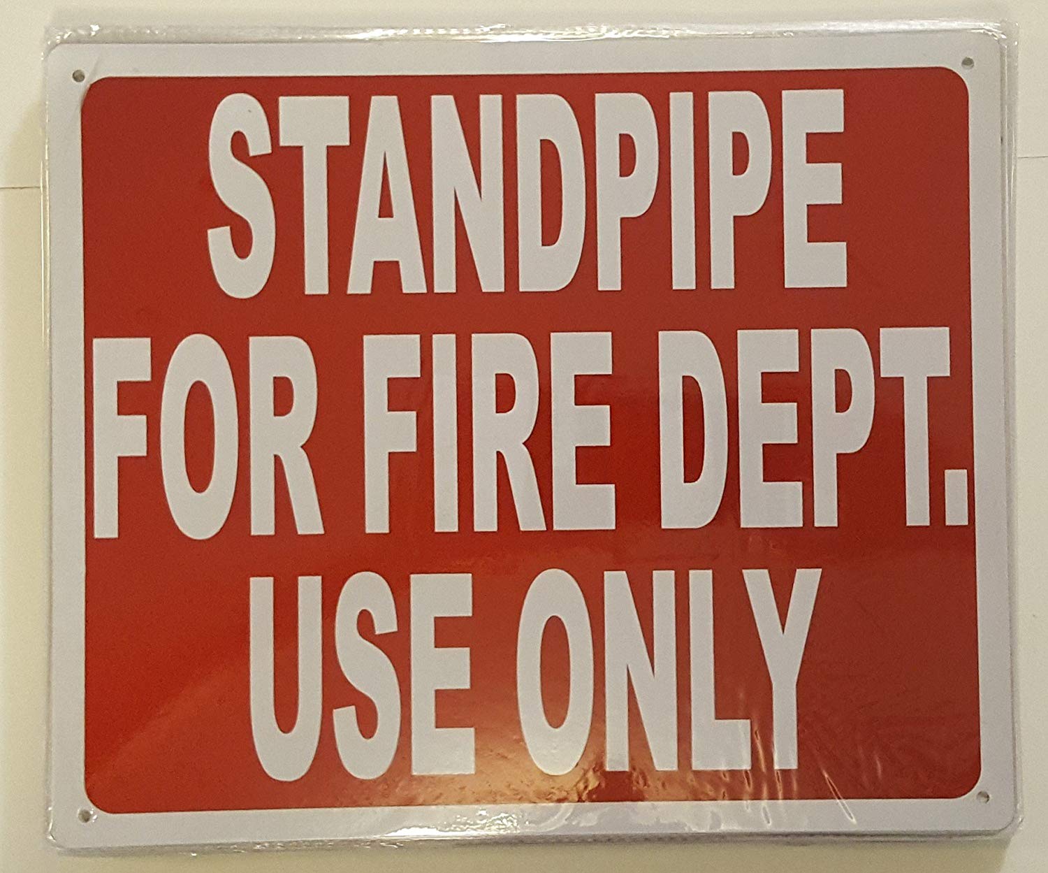 STANDPIPE FOR FIRE DEPARTMENT USE ONLY SIGN (Aluminium Reflective , RED ...