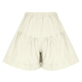thumbnail image 7 of SnZhen Shorts for Women Trendy Women Fashion Elastic Waist Solid Color Casual Pants Wide Leg P Ants, 7 of 7