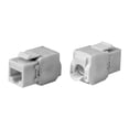 thumbnail image 1 of Monoprice Cat6A RJ45 Toolless 180-Degree Keystone Jack for 22-24AWG Solid Wire, White, 1 of 2