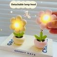 thumbnail image 4 of Harpi LED Night Light, Room Lights for Bedroom, Flowerpot Cute Flowers Warm Light Small Night Light Girl's Bedside Ornament Button Battery Mini Light Christmas Gifts, 4 of 9