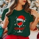 thumbnail image 5 of Gibobby Camiseta Navideña De La Mujer Camiseta de manga corta con cuello redondo y estampado de Navidad para mujer(Verde,CH), 5 of 5