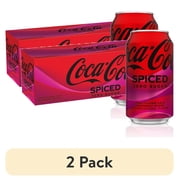 (2 pack) Coca-Cola Zero Sugar Spiced Soda Pop Fridge Pack Cans, 12 fl oz, 12 Pack