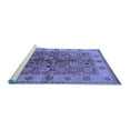 thumbnail image 2 of Ahgly Company Machine Washable Indoor Rectangle Oriental Blue Industrial Area Rugs, 5' x 8', 2 of 4
