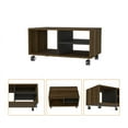 thumbnail image 4 of FM FURNITURE Lisboa Coffee Table Walnut (Brown) /Black Engineered Wood, 4 of 9