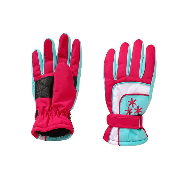 Ugoldhm Kids' Waterproof Snow Gloves, Warm Winter Gloves for Skiing & Snow Play, 9-15 Years Old