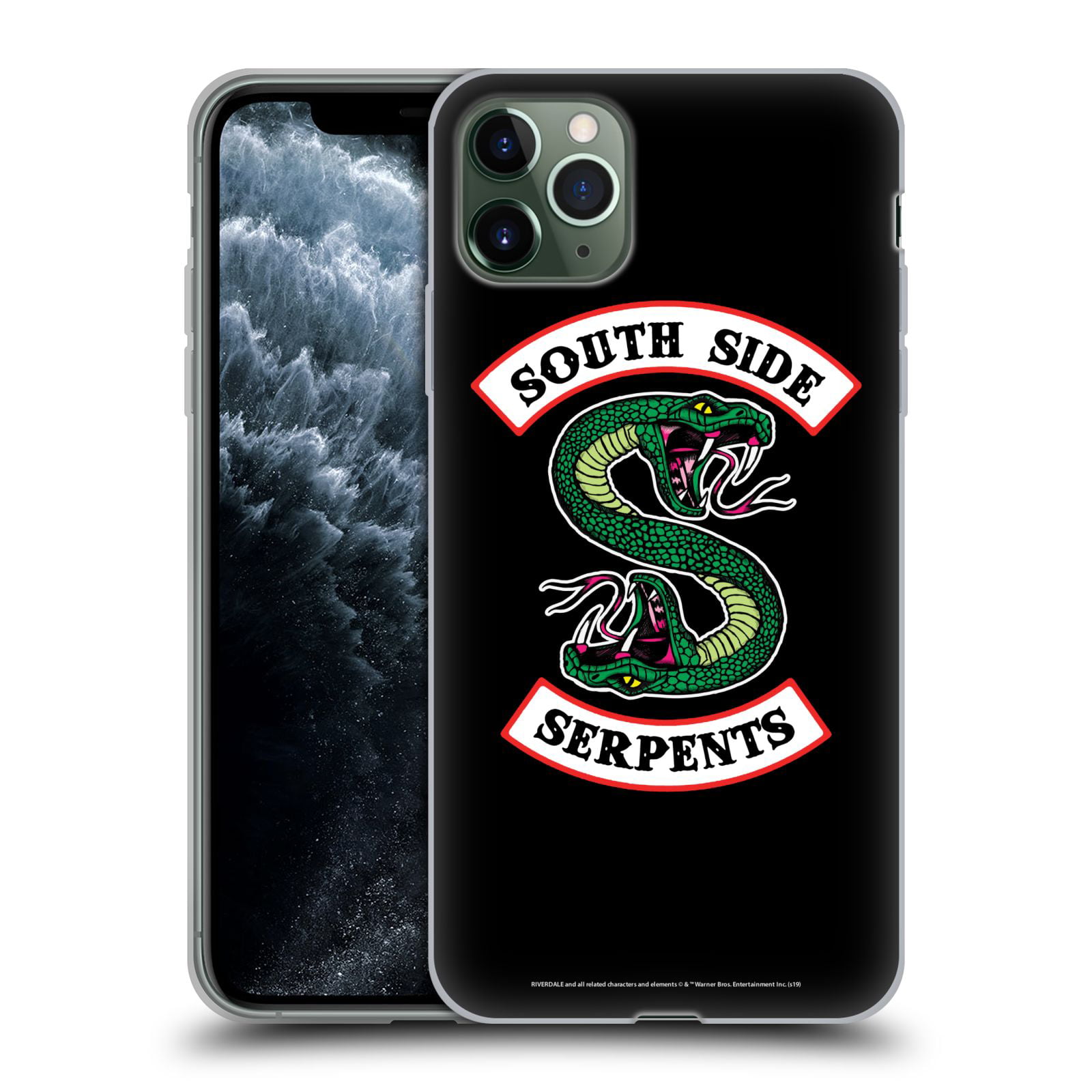 Head Case Designs Officially Licensed Riverdale Graphic Art South Side Serpents Soft Gel Case Compatible with Apple iPhone 11 Pro Max