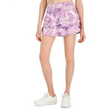 MSRP $30 Id Ideology Womens Jungle Printed Tiered Skort Purple Size XS