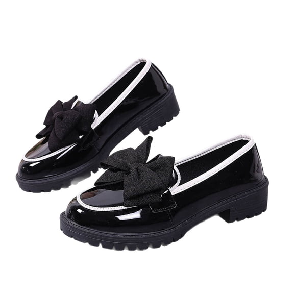 Gealkoca Loafers for Women Chunky Loafers Slip-Ons with Bow Comfortable Business Casual Dress Office Work Shoes for Ladies Business Casual Shoes