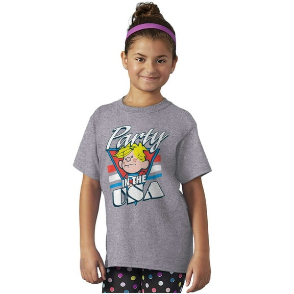 Dennis The Menace Party in the USA Crewneck T Shirts Boy Girl Teen Brisco Brands M