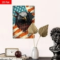 thumbnail image 2 of 1pc Patriotic Eagle Metal Plaque Wall Art - 8x12 Inch Vintage Gothic American Flag Design With Eagle Head & Blood Splatter Art, Rustic Iron Tin Sign For Independence Day, Americana Home Decor, 2 of 6