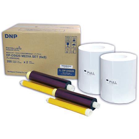 UPC: 0847605010177 | 6×8  Dye Sub Media for DS620A Printer  2 Rolls of 200 Prints (Total 400 Prints)