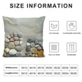 thumbnail image 6 of COMIO Personalized Beach Stone Footprints Decorative Throw Pillow Case Cushion Cover Body Pillow Covers 2 pcs White, 6 of 6