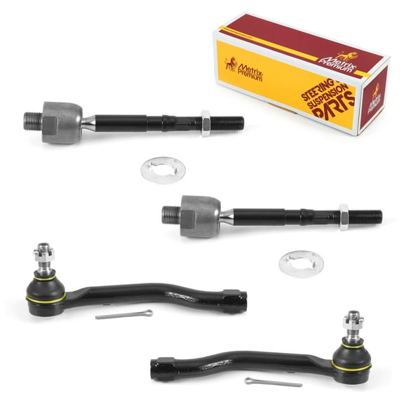 Metrix Premium Chassis Parts - 4 PC Inner & Outer Tie Rod End Kit Fits 13-17 Honda Accord, 15-20 Acura TLX FWD,Replacement EV801120,ES801001,ES801000