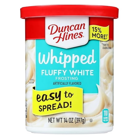 1x Duncan Hines Whipped Frosting, Fluffy White, 14 oz