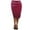 Wine, variant on Aofany Sexy Womens Buttock Skirt Fashion Leather Skirt Solid Color Elegant Knee Length Skirt