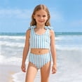 thumbnail image 2 of Shadoumai Girls Tankini Swimsuits 8-10 Cut Out Girls' Swimwear Bikini Adjustable Straps Tankini for Girls Two Pieces Teen Bathing Suit Contrast Trim Modest Swimwear with Cover Up, 2 of 6