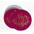 thumbnail image 2 of Inkdotpot 50 Pack Real Gold Foil Paper Tags Merry Christmas Favor Hang Tags, 2 of 6