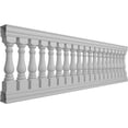 thumbnail image 3 of Ekena Millwork 40"H x 11'L Fiberthane Bradford Unassembled Balustrade Railing Kit, Style D (6 7/8" On-Center Spacing to Pass 4" Sphere Code), 3 of 6