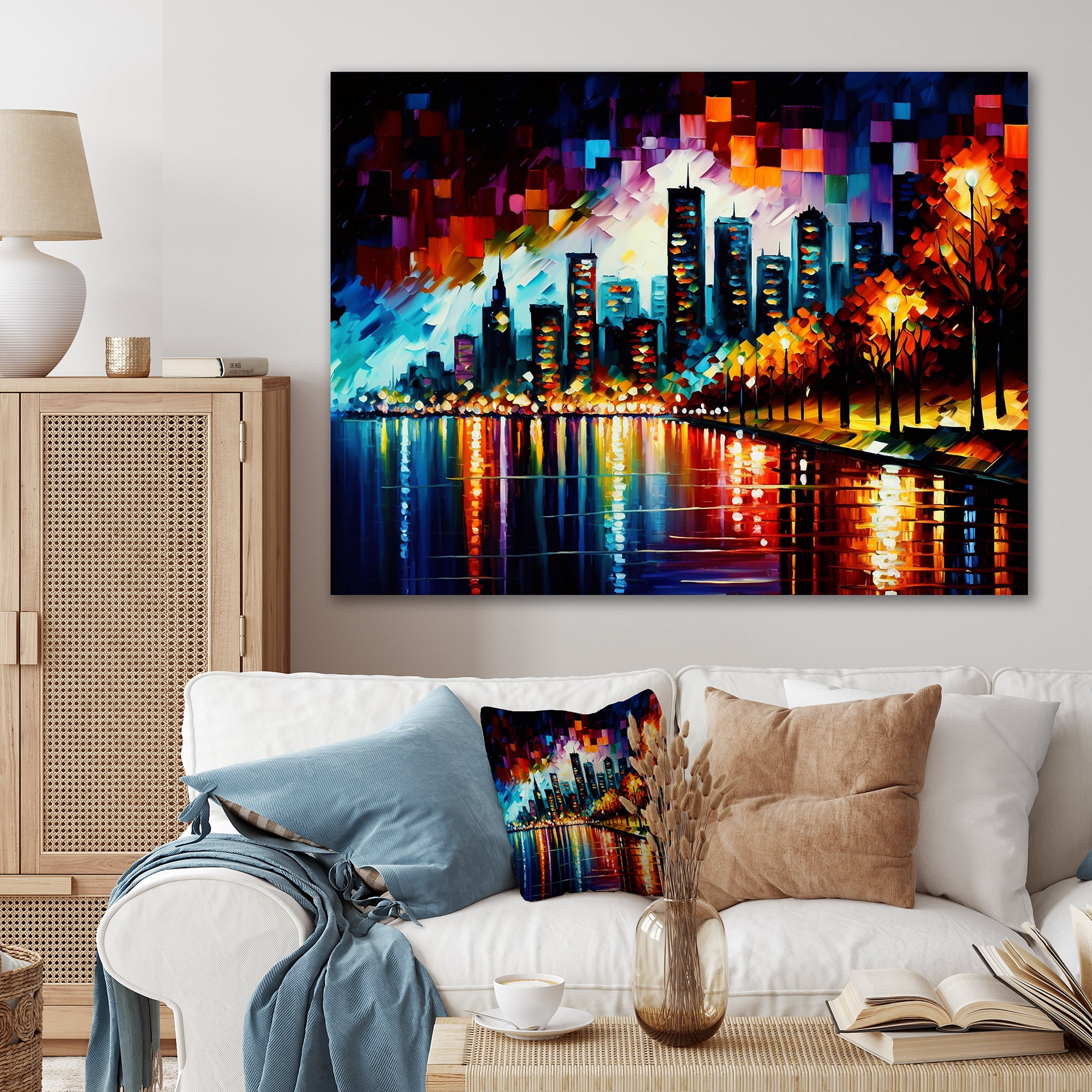 Designart Colorful City In Vancouver II Canvas Wall Art