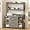 Grey, variant on SEDETA File Cabinet, Filing Cabinet fits Legal/Letter/A4 Size, 2 Drawer Filing Cabinets for Home Office with Lock, Power Strip and Open Storage Shelves, Rustic Brown