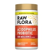 Acidophilus Probiotic Capsules | 500 Million CFU | 150 Count | for Men and Women | by Raw Flora