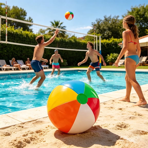 Playground Ball 15.75in High Bounce Kickball Durable Soft Easy Inflate With Pump And Mesh Bag,Consistent Bounce Portable Storage,for Beach Pool Backyard Games Adults Family