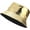 Gold, variant on Unisex Metallic Shiny Wide Brim Sun Protection Bucket Hat Fishing Cap