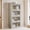 White, variant on MDQMD 63'' Tall Bookshelf with Flip Glass Doors for Living Room,4 Tier Wooden Display Cabinet Storage for Home,White