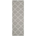 thumbnail image 5 of SAFAVIEH Dhurrie Solomon Geometric Moroccan Wool Area Rug, Grey/Ivory, 9' x 12', 5 of 10