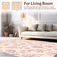 thumbnail image 2 of Flatwoven High Traffic Area Rug, Bloom Animal, Non Slip, Stain Resistant, Washable Area Rugs for Living Room, Bedroom(Ivory, 6X6), 2 of 8