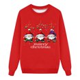 thumbnail image 7 of Hxshgdsn Family Matching Sweatshirt Crew Neck Santa Claus Printed Pullover Tops Trendy Red 1 150, 7 of 7