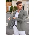 thumbnail image 4 of COOFANDY Men's Herringbone Sport Jacket Linen Blazer Two Buttons Textured Dress Jackets, 4 of 6