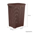 thumbnail image 2 of Cesto para ropa y cajas organizadoras La Ardilla Rattan con Tapa Café, 2 of 3