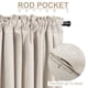 thumbnail image 4 of Cortinas 100% opacas de lino, 100 x 275 cm, color crema, 2 paneles, 4 of 7