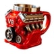thumbnail image 2 of Taza de café con motor V8, taza de té con asa, regalo de cumpleaños, roja para bebidas de agua, para uso diario en oficina, fiestas de, 2 of 9