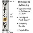 thumbnail image 3 of My Word! Welcome Check w/Sunflower Porch Board Welcome Sign and Porch Leaner for Front Door Porch Deck Patio or Wall - Indoor Outdoor Spring Farmhouse Rustic Vertical Porch and Yard Decor  8x46.5, 3 of 7