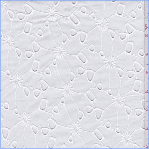 white eyelet fabric