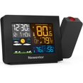 thumbnail image 1 of Newentor Reloj despertador de proyección atómica con estación meteorológica para dormitorios Relojes proyectores con función WWVB Termómetro interior exterior Monitor inalámbrico de temperatura humeda, 1 of 1