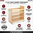 thumbnail image 4 of Rev-A-Shelf 11" Door/Drawer Base Soft-Close Cabinet Organizer, 448-BDDSC-11C, 4 of 10
