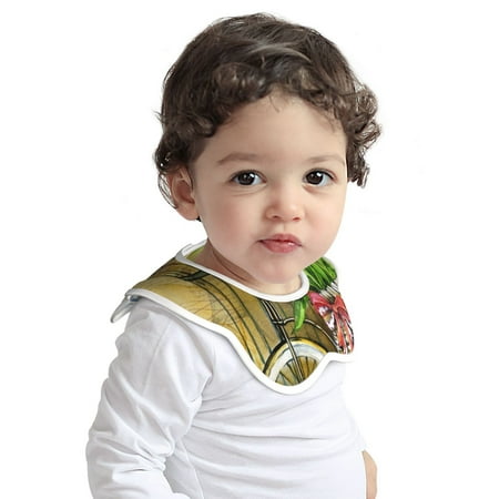 

Haiem ROMASA Muslin Baby Bibs Cotton Baby Bandana Drool Bibs for Child Absorbent Newborns Infant Burp Cloths for Teething Drooling(Watercolor Canary Bird )