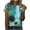 Blue, variant on Moocorvic Women's Floral Tops Short Sleeve Crewneck Tee T Shirt Printed Casual Loose Blouses Summer Trendy Comfy Tunic Tops